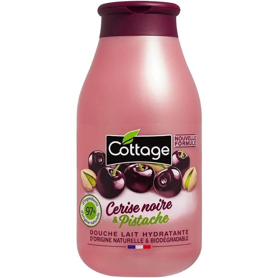 COTTAGE DOUCHE LAIT HYDRATANTE CERISE NOIRE ET PISTACHE 250ML