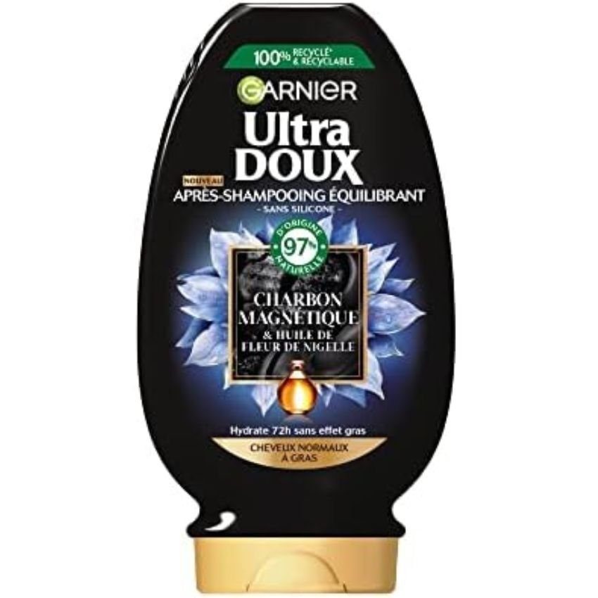 GARNIER ULTRA DOUX BALANCING CONDITIONER BLACK CHARCOAL 200 ML