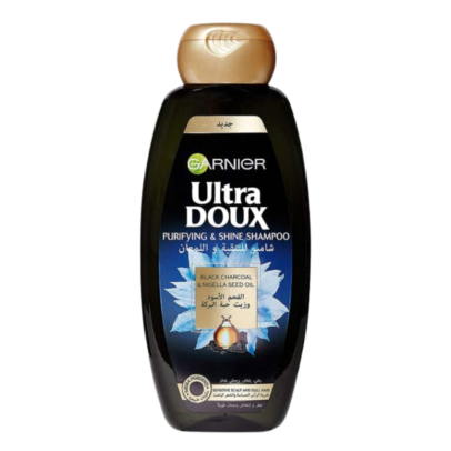 GARNIER ULTRA DOUX SHAMPOOING CHARBON NOIR 400ML