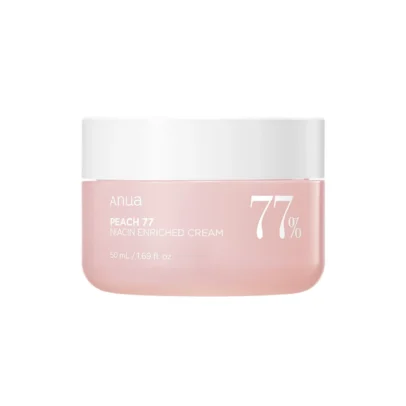 ANUA Peach 77 Niacin Enriched Cream 50ml Crème Hydratante Niacinamide Pêche Éclat