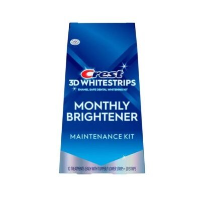 CREST 3D WHITESTRIPS MONTHLY BRIGHTENER KIT MAINTENANCE 10 TRAITEMENTS 20 STRIPS